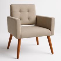 Poltrona Para Sala Decorativa Mya Confortável Reforçada Suede