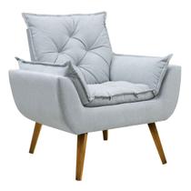 Poltrona Para Sala Decorativa Opala Linho Confortável