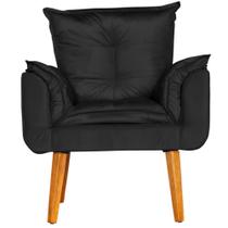 Poltrona Para Sala Decorativa Opala Veludo Preto Poltrona Para Sala Decorativa Opala Veludo Preto