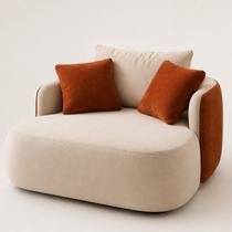 Poltrona para Sala New Íris Bouclé Bege
