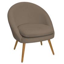 Poltrona Para Sala Rafa Pés Palito Castanho Bouclé Marrom - Nexta Casa Poltrona Para Sala Rafa Pés Palito Castanho Bouclé Marrom - Nexta Casa