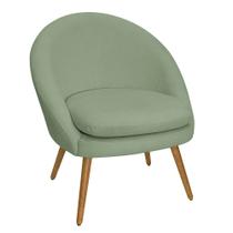 Poltrona Para Sala Rafa Pés Palito Castanho Bouclé Verde Claro - Nexta Casa Poltrona Para Sala Rafa Pés Palito Castanho Bouclé Verde Claro - Nexta Casa