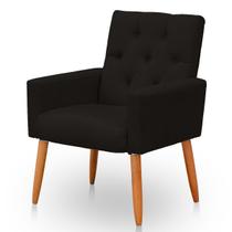 Poltrona para Sala Reforçada Confortável Íris Suede