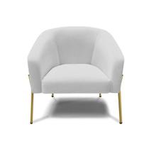 Poltrona Pé De Ferro Dourado Sala De Estar Stella Linho Cinza A05 D03 - D'rossi Poltrona Pé De Ferro Dourado Sala De Estar Stella Linho Cinza A05 D03 - D'rossi