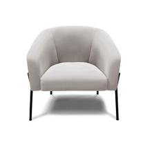 Poltrona Pé De Ferro Preto Kit 2 Stella Veludo Cinza D03 - D'rossi Poltrona Pé De Ferro Preto Kit 2 Stella Veludo Cinza D03 - D'rossi