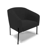 Poltrona Pé De Ferro Preto Sala De Estar Stella Veludo D03 - D'rossi Cor Preto Poltrona Pé De Ferro Preto Sala De Estar Stella Veludo D03 - D'rossi Cor Preto