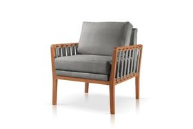 Poltrona Perla Linho Cinza Sala Estar Design Moderno Confortável Poltrona Perla Linho Cinza Sala Estar Design Moderno Confortável