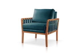 Poltrona Perla Suede Azul Sala Estar Design Moderno Confortável Poltrona Perla Suede Azul Sala Estar Design Moderno Confortável