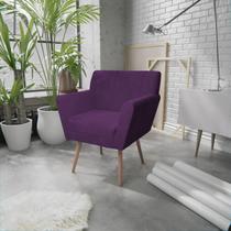 Poltrona Pés Palito Lauren Maranata Móveis Roxo