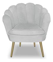 Poltrona Pétala Com Pés Palito Dourado Para Quarto Sala Studio de Maquiagem Poltrona Pétala Com Pés Palito Dourado Para Quarto Sala Studio de Maquiagem