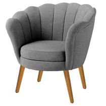 Poltrona Pétala em Linho Premium 05-Grafite Poltrona Pétala em Linho Premium 05-Grafite