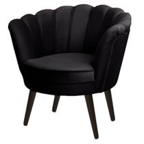 Poltrona Pétala em Sued Premium Preto Poltrona Pétala em Sued Premium Preto