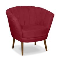 Poltrona Pétala Flor Decorativa Suede Vermelho Poltrona Pétala Flor Decorativa Suede Vermelho