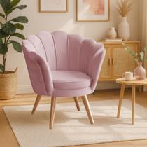 Poltrona Pétala Pés Palito Retrô Vintage em Veludo Alta Qualidade Poltrona Pétala Pés Palito Retrô Vintage em Veludo Alta Qualidade