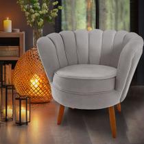 Poltrona Pétala Veludo Decorativa, Luxo, Sala de estar, Recepção, Varias Cores Pratikza