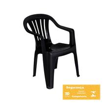 Poltrona Plástica Mor Preta