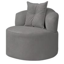 Poltrona Plaza Conceito Orgânico Bouclê Cinza Poltrona Plaza Conceito Orgânico Bouclê Cinza