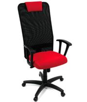 Poltrona Presidente com apoio de cabeça Linha Tela Mesh Vermelho Poltrona Presidente com apoio de cabeça Linha Tela Mesh Vermelho