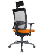 Poltrona Presidente com encosto Tela Mesh Linha Net Design Laranja Poltrona Presidente com encosto Tela Mesh Linha Net Design Laranja