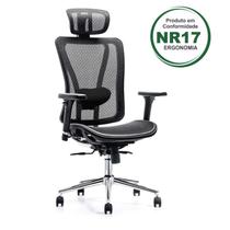 Poltrona Presidente TELA MK - 4000 - Cor Preta - MAKKON - 30013