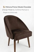 Poltrona Prisma Veludo Chocolate Design Moderno, Conforto Premium e Elegância Sofisticada Poltrona Prisma Veludo Chocolate Design Moderno, Conforto Premium e Elegância Sofisticada