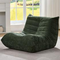 Poltrona Puff Hobestluk de Espuma com Memória Verde em Chenille Poltrona Puff Hobestluk de Espuma com Memória Verde em Chenille