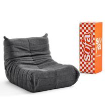 Poltrona Puff Retro 1973 em Boucle Sofá na Caixa Poltrona Puff Retro 1973 em Boucle Sofá na Caixa