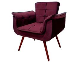 Poltrona Rafaella Para Sala Cadeira Elegante Com Apoio de Braço em Veludo Várias Cores - Sentô