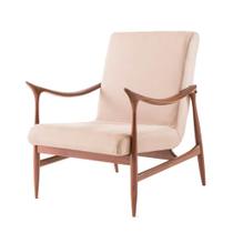 Poltrona Raft Bege Base Madeira Imbuia - 69177