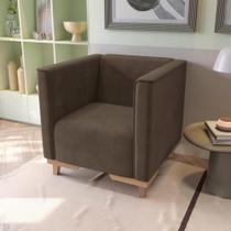 Poltrona Ravena Kappesberg Veludo Marrom Poltrona Ravena Kappesberg Veludo Marrom