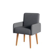 Poltrona Rebeca Moderna Tecido Veludo Estofado Pé Eucalipto Poltrona Rebeca Moderna Tecido Veludo Estofado Pé Eucalipto