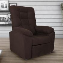 Poltrona Reclinável Almofadada Ripon Veludo Light Marrom Poltrona Reclinável Almofadada Ripon Veludo Light Marrom