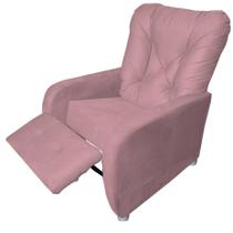 Poltrona Reclinavel Amamentação Quarto Sala Paris Rosa