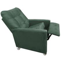 Poltrona Reclinavel Amamentação Quarto Sala Sabrina Verde