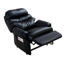Poltrona Reclinável Barão material sintético Preta Poltrona Reclinável Barão material sintético Preta