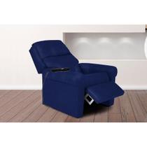 Poltrona Reclinável c/Massagem p/ Sala MH 1216 Two Way Courano Azul Marinho - Herval