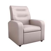 Poltrona Reclinável Classic material sintético Bege