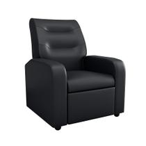 Poltrona Reclinável Classic material sintético Preta