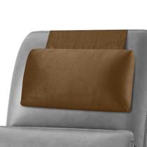 Poltrona reclinável de cabeça de almofada ajustável em espuma viscoelástica marrom