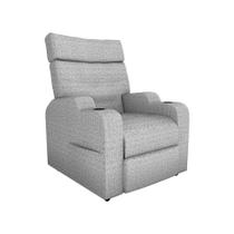 Poltrona Reclinável Do Papai Com Porta Copos Porta Controle Toro Matrix Linho Cinza Poltrona Reclinável Do Papai Com Porta Copos Porta Controle Toro Matrix Linho Cinza