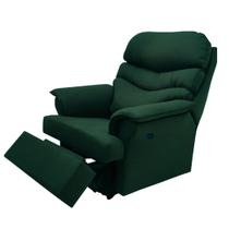 Poltrona Reclinável Elétrica Confortável Suede Verde Militar Poltrona Reclinável Elétrica Confortável Suede Verde Militar