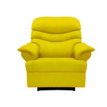 Poltrona Reclinável Elétrica Ultra Confortável Suede Amarelo