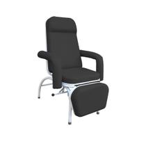 Poltrona Reclinável Hospitalar Descanso Comfort Preta