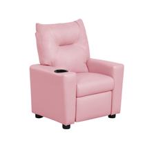 Poltrona Reclinável Infantil Benzara Chang com Porta-copos em material sintético Rosa Poltrona Reclinável Infantil Benzara Chang com Porta-copos em material sintético Rosa