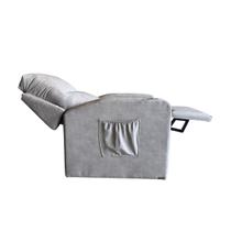 Poltrona Reclinável Massageador e Porta Copos material sintético Tabaco