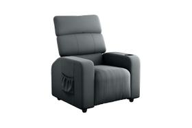 Poltrona Reclinável MX-67 Pulse Veludo Cinza Porta Copo