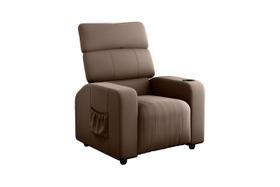 Poltrona Reclinável MX-67 Pulse Veludo Marrom Porta Copo