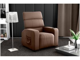 Poltrona Reclinável MX-67 Pulse Veludo Marrom Porta Copo Poltrona Reclinável MX-67 Pulse Veludo Marrom Porta Copo
