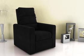 Poltrona Reclinável MX14 Turin Veludo Preto E451 - Matrix