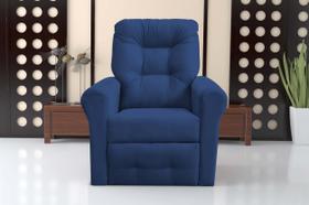 Poltrona Reclinável MX24 Clio Suede Azul B254 - Matrix